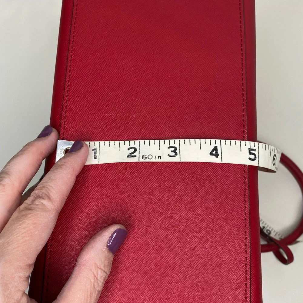 NWT Kate Spade Cameron Medium‎ Satchel Red Saffiano Leather Crossbody Handbag